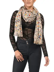 AQVA Women Pink & Blue Printed Scarf