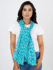 AQVA Women Blue & White Printed Scarf