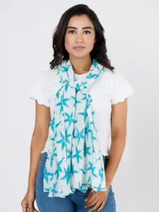 AQVA Women Blue & White Printed Scarf