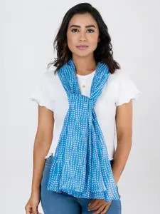 AQVA Women Blue & White Printed Scarf