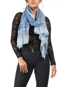 AQVA Women Blue & White Printed Scarf