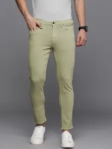Louis Philippe Jeans Men Green Smart Fit Low-Rise Stretchable Jeans