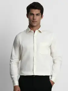 Louis Philippe Men White Slim Fit Formal Shirt