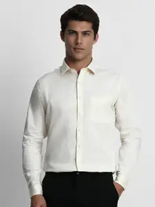Louis Philippe Men White Slim Fit Formal Shirt