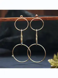 MIZORRI Gold-Toned Contemporary Hoop Earrings