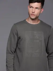 Louis Philippe Jeans Men Charcoal Sweatshirt