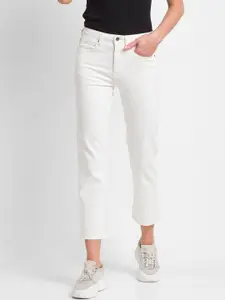 SPYKAR Women White Straight Fit Jeans