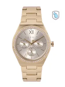 ESPRIT Women Gold-Toned Lou Analogue Chronograph Watch ES1L380M0035