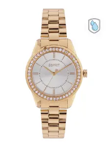 ESPRIT Women Gold-Toned Skyler Glam Analogue Watch ES1L381M0045