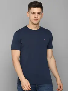 Louis Philippe Jeans Men Navy Blue & patriot blue Slim Fit T-shirt