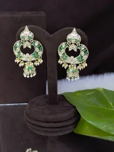 SAIYONI Green Contemporary Studs Earrings
