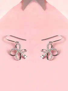 Clara Silver-Toned Contemporary Studs Earrings