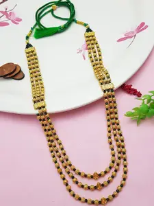 GRIIHAM Gold-Toned & Green Copper Gold-Plated Necklace