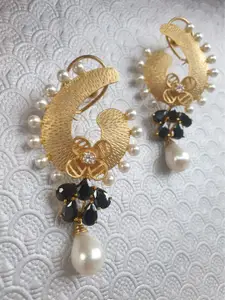 FIROZA Gold-Toned Contemporary Hoop Earrings