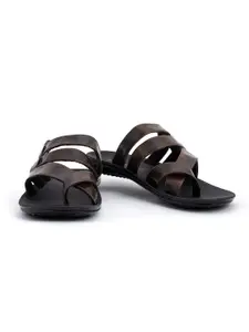 Khadims Men Brown Comfort Sandals