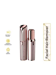 FLAWLESS Women 18K Gold Plated Finishing Touch Painless Facial Hair Remover - Blush