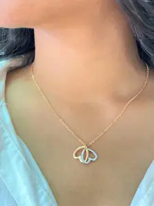 Ayesha Gold-Plated Mini Hearts Pendant Necklace