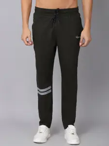 Rodamo Men Green Brand Logo Printed Slim-Fit Track Pants