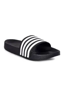 aadi Men White & Black Striped Slip-On