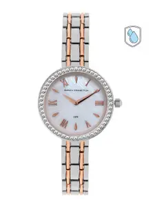 French Connection Women Silver-Toned Mother of Pearl Dial & Silver Toned Watch