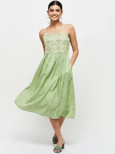max Green Midi Dress