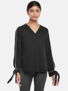 Annabelle by Pantaloons Black Wrap Top