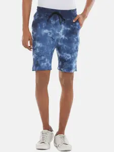 People Men Blue Printed Shorts