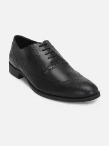 Allen Solly Men Black Solid Formal Derby Shoes