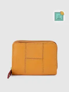 Hidesign Women Mustard Leather Two Fold Wallet
