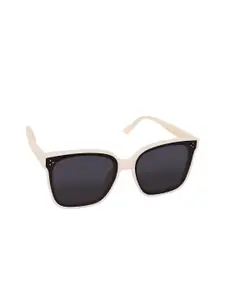 Aeropostale Women Grey Lens & White Butterfly Sunglasses with Polarised and UV Protected Lens