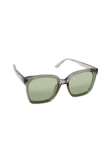 Aeropostale Women Grey Lens & Green Wayfarer Sunglasses with Polarised and UV Protected Lens