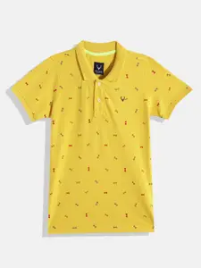 Allen Solly Junior Boys Printed Polo Collar T-shirt