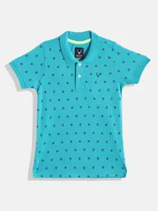 Allen Solly Junior Boys Geometric Printed Polo Collar T-shirt