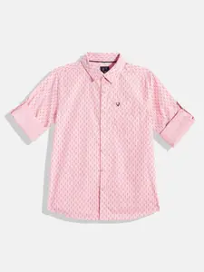 Allen Solly Junior Boys Sport Micro Ditsy Opaque Printed Pure Cotton Casual Shirt