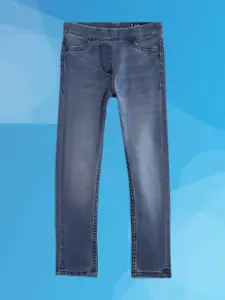 Allen Solly Junior Girls Blue Light Fade Stretchable Jeans
