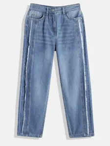 Allen Solly Junior Girls Relaxed Fit Clean Look Pure Cotton Stretchable Jeans