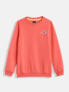 Allen Solly Junior Boys Coral Pink Sweatshirt