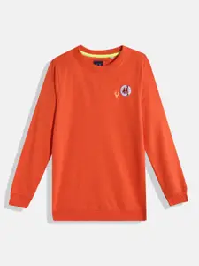 Allen Solly Junior Allen Solly Junior Boys Orange Solid Sweatshirt