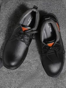 Buckaroo Men Black Vegan Leather Derbys