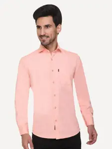 JOLLY'S Men Pink Straight Casual Shirt