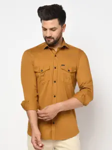 JOLLY'S Men Mustard Straight Casual Shirt