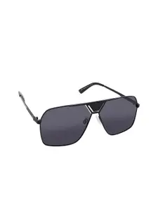 Aeropostale Women Black Lens & Black Oversized Sunglasses with Polarised and UV Protected Lens