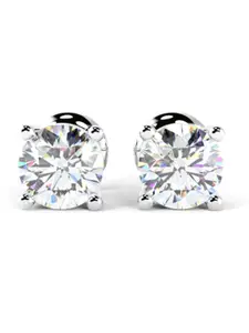 ANAYRA White Contemporary Studs Earrings