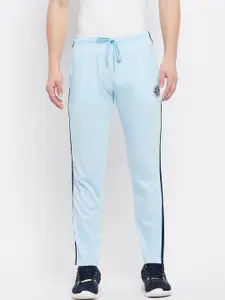 Duke Men Blue Solid Pure Cotton Track Pants