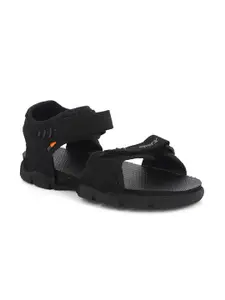 Sparx Men Black & Black Sports Sandals