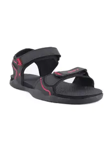 Sparx Men Black & Red Sports Sandals