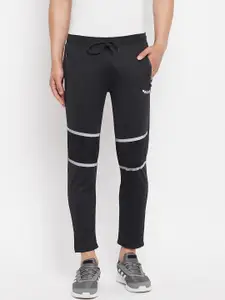 Duke Men Black Solid Cotton Track Pants