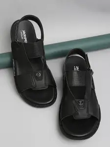 Buckaroo Men Black Jaripeo Vegan Comfort Sandals