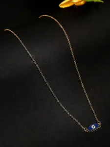 Celena Cole Gold-Toned & Blue Gold-Plated Necklace