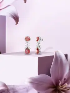 ANAYRA White Circular Studs Earrings